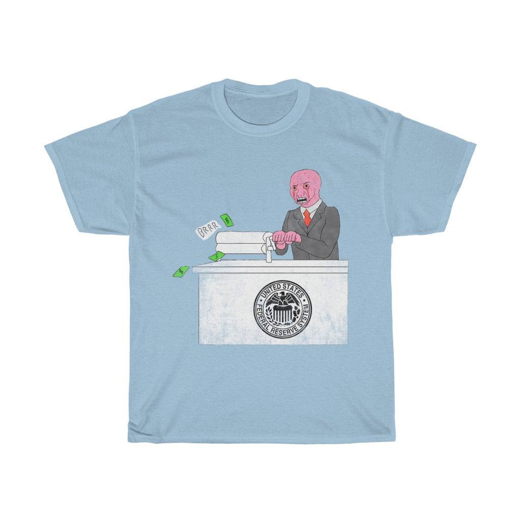 Money Printer Go BRRR FED Unisex Cotton Tee - WallStreet Autist