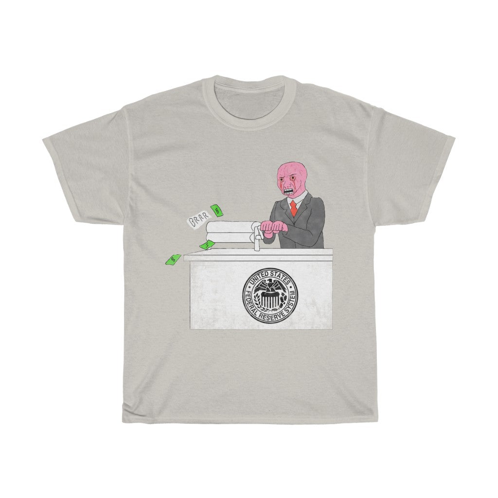 Money Printer Go BRRR FED Unisex Cotton Tee - WallStreet Autist