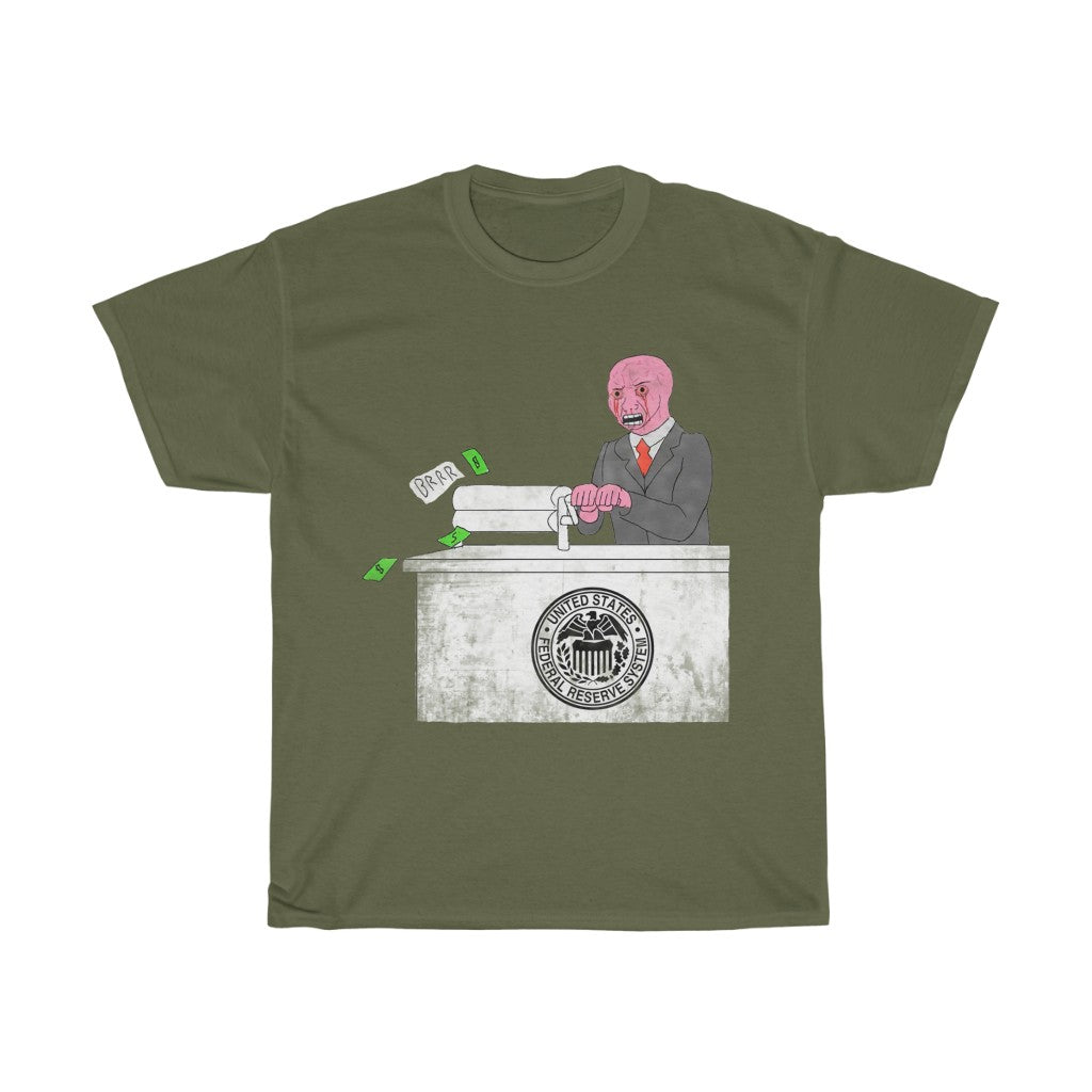 Money Printer Go BRRR FED Unisex Cotton Tee - WallStreet Autist