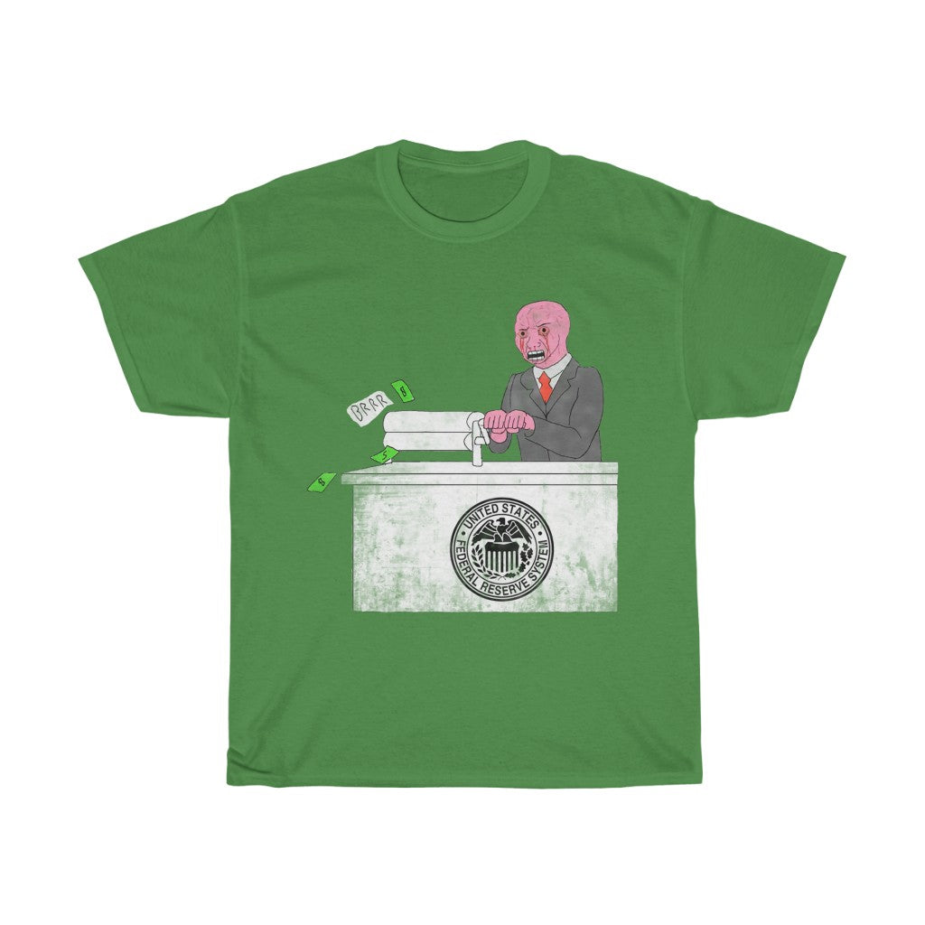 Money Printer Go BRRR FED Unisex Cotton Tee - WallStreet Autist