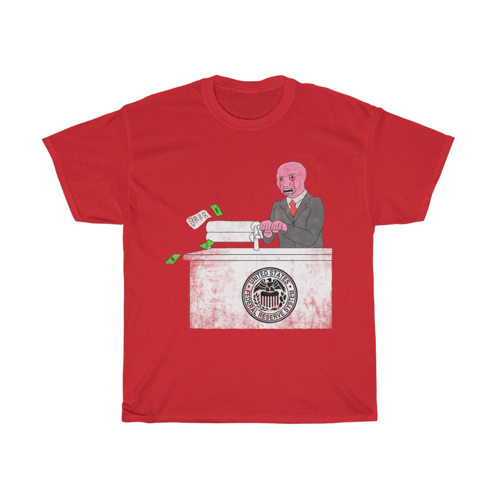 Money Printer Go BRRR FED Unisex Cotton Tee - WallStreet Autist