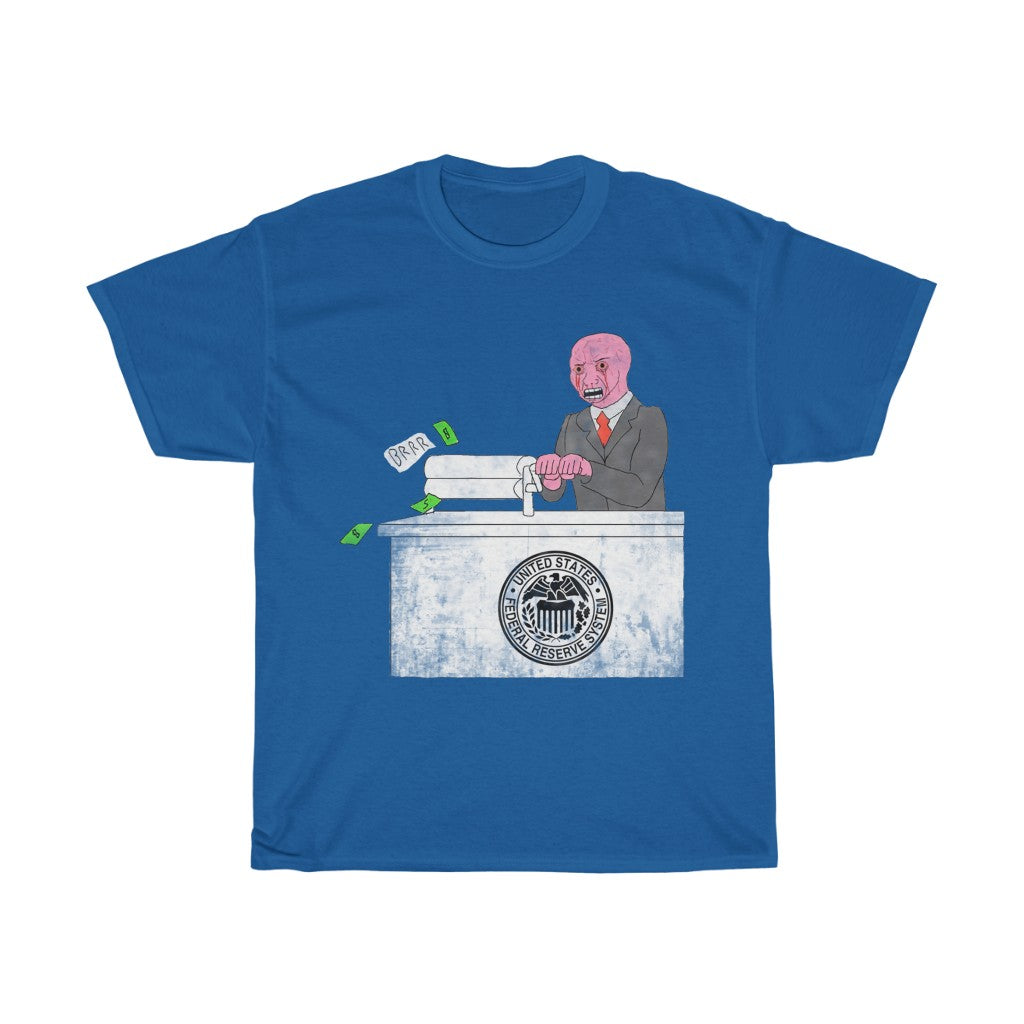 Money Printer Go BRRR FED Unisex Cotton Tee - WallStreet Autist