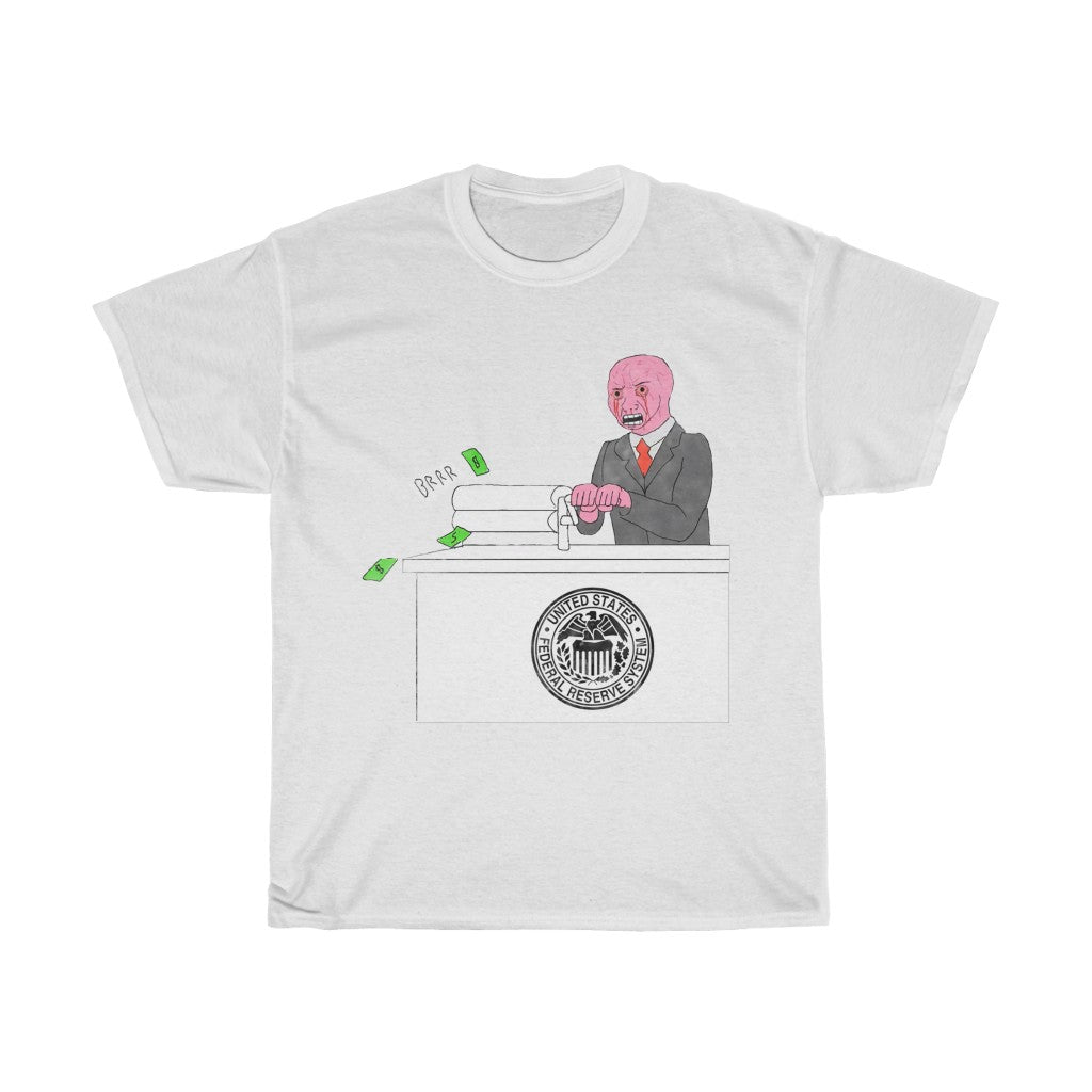 Money Printer Go BRRR FED Unisex Cotton Tee - WallStreet Autist