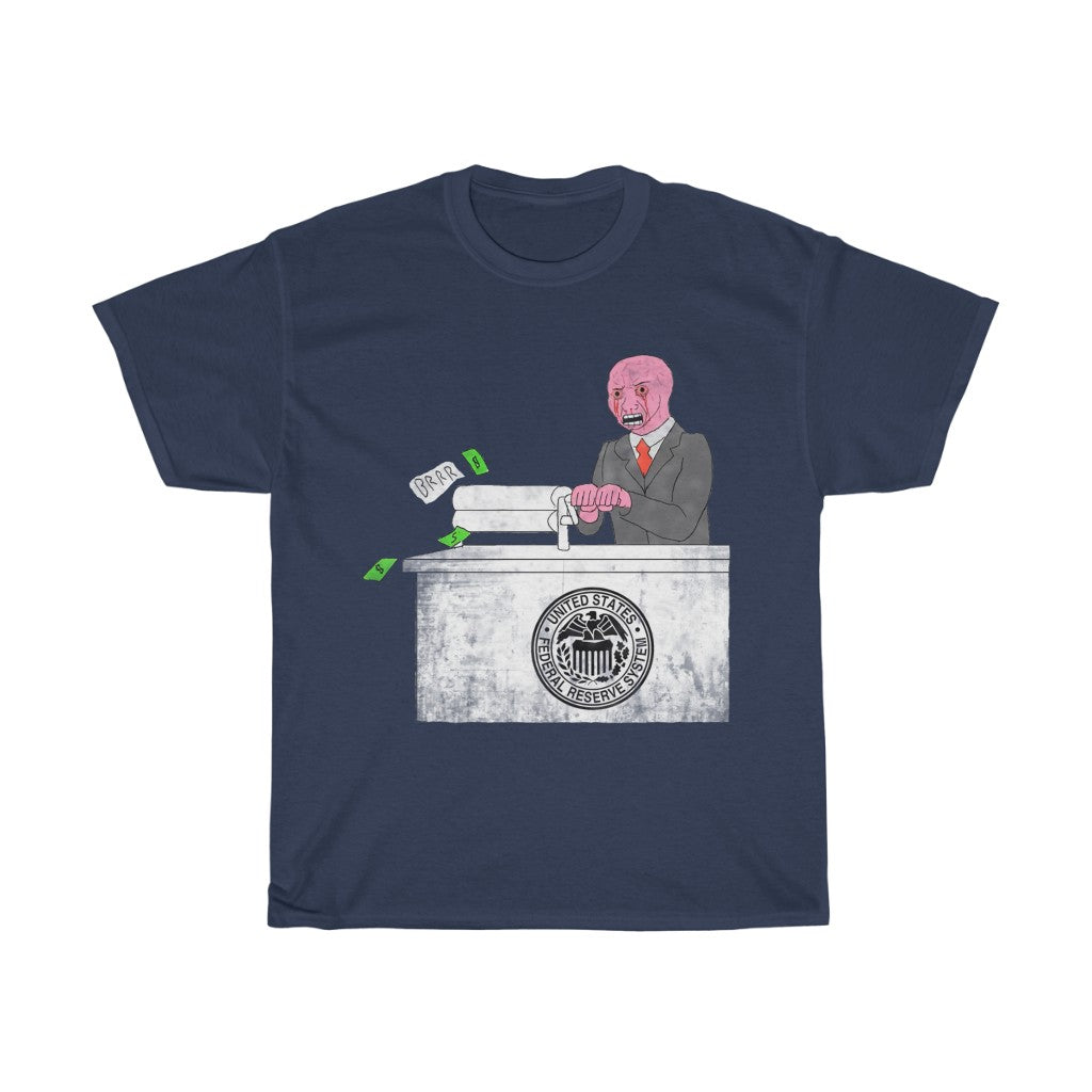 Money Printer Go BRRR FED Unisex Cotton Tee - WallStreet Autist