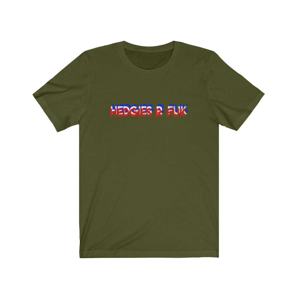 Hedgies R Fuk 3 Color Block Unisex Jersey Short Sleeve Tee - WallStreet Autist