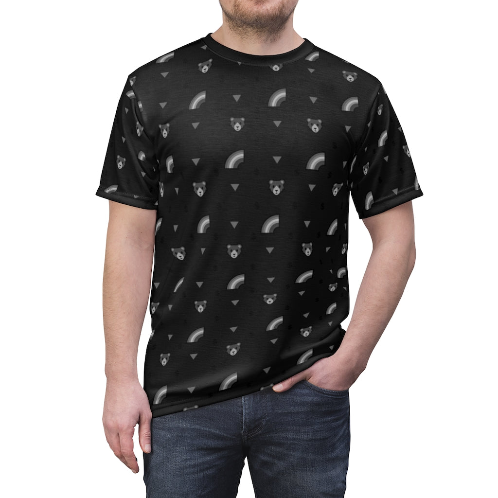 Grey-scaled Gay Bear Print Unisex T-Shirt - WallStreet Autist