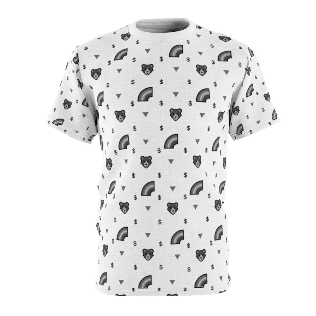 Grey-scaled Gay Bear Print Unisex T-Shirt - WallStreet Autist